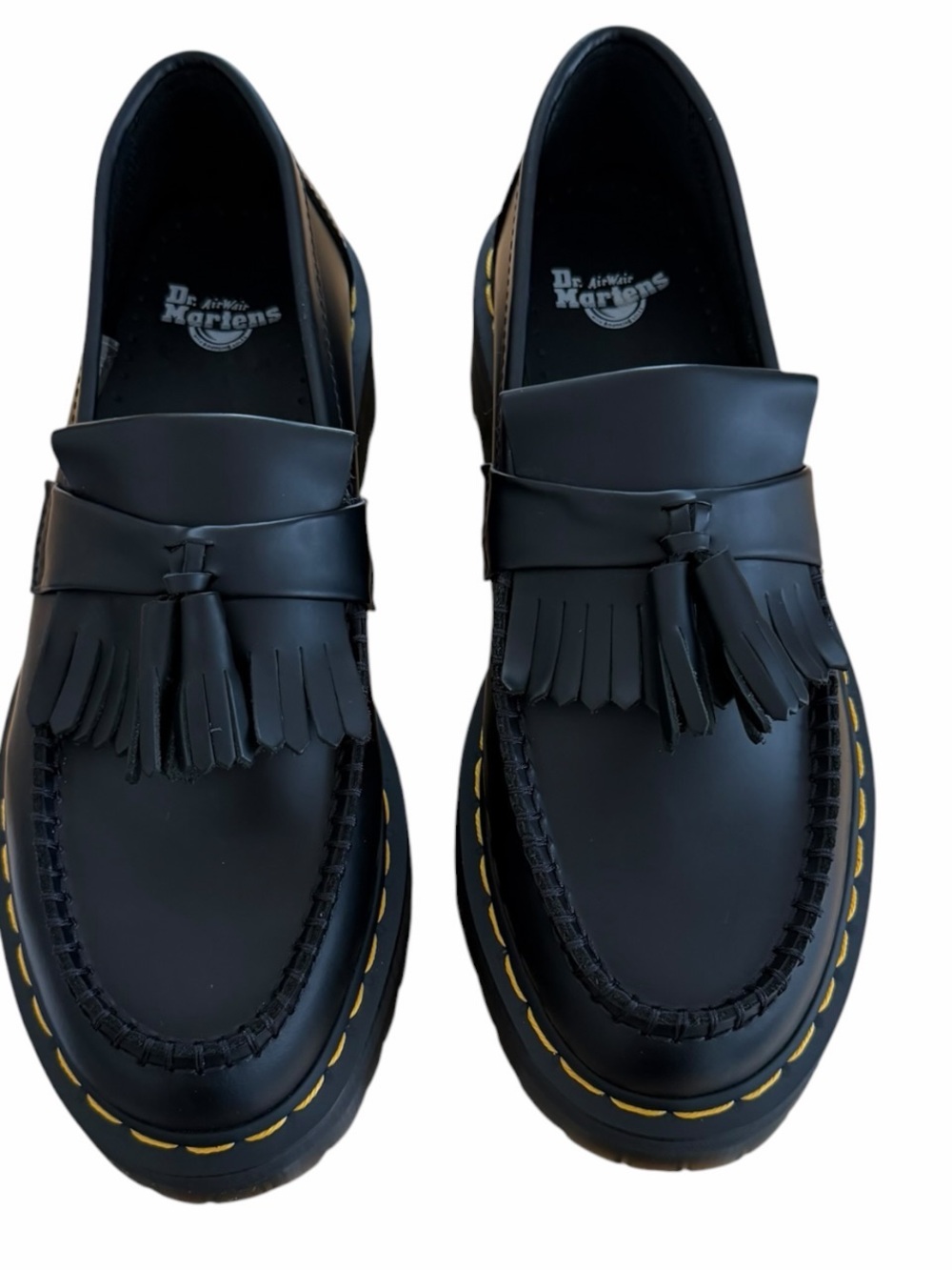 NWOB Dr. Martens Adrian Quad Platform Tassel Loafers Black Size 8M/9W - Picture 4 of 10